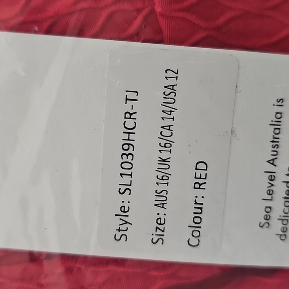Sea Level Australia Women's Red ladder-stitched One-Piece Swimsuit Size  12 - Picture 13 of 13